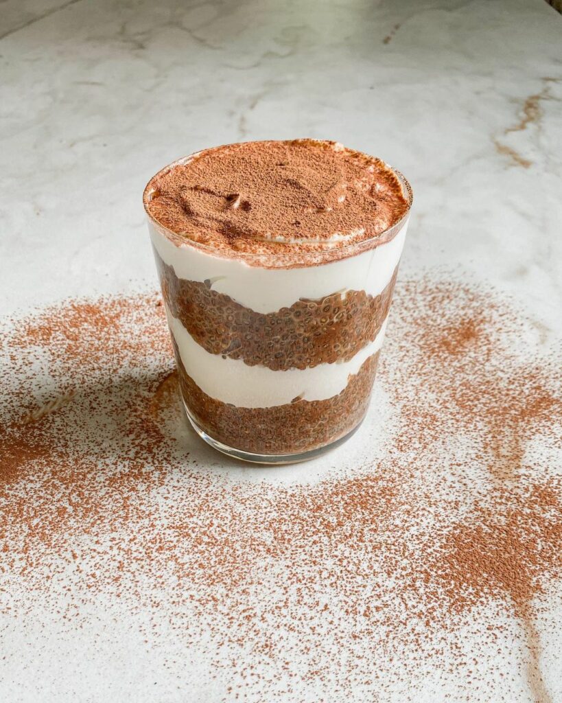 Tiramisu chia pudding