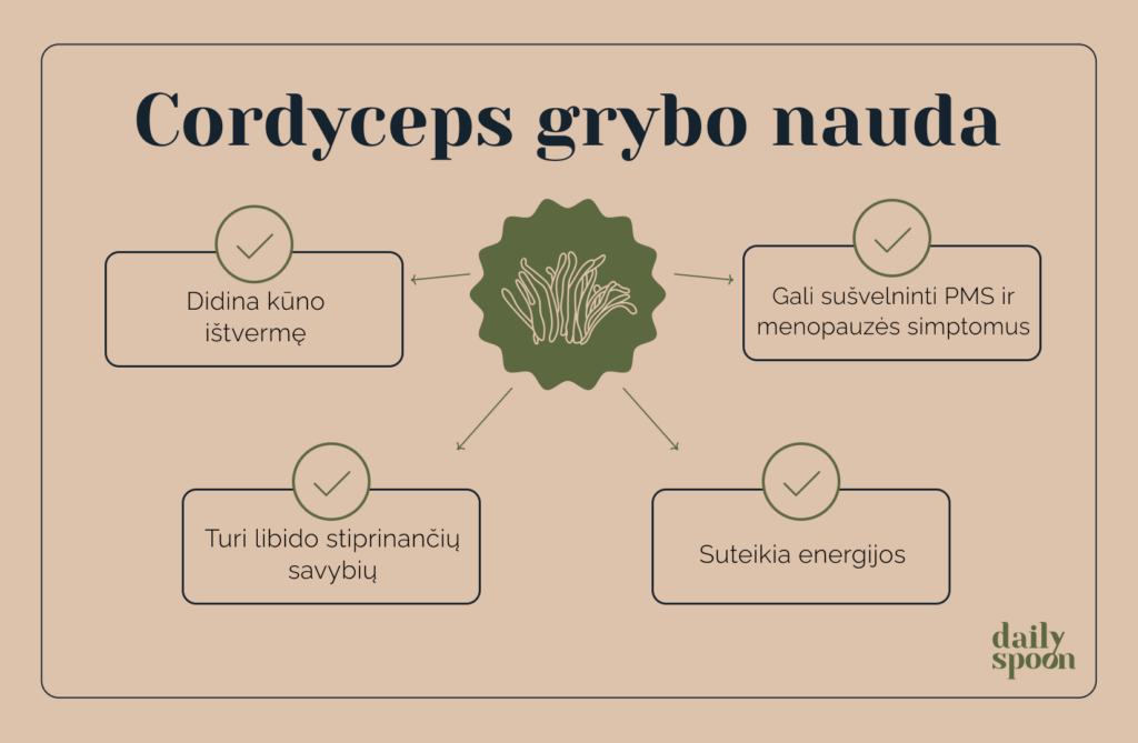 Kordicepsio nauda