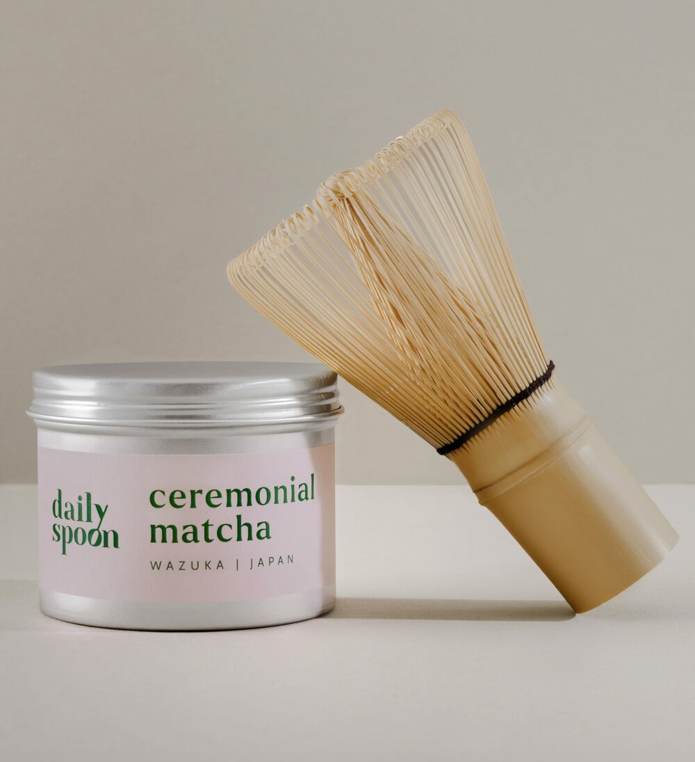 Ceremoninė matcha ir matcha šluotelė