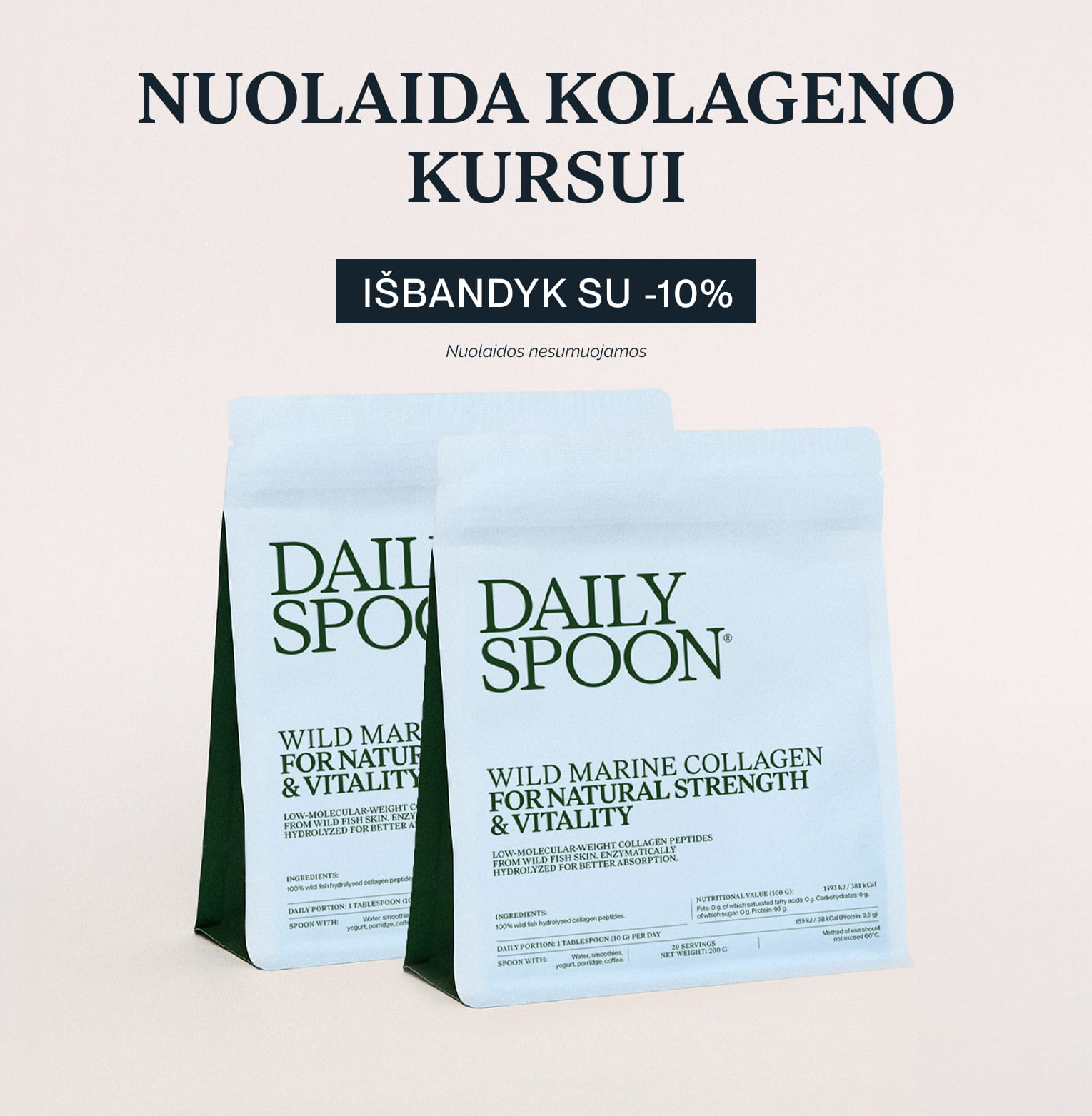 Jūrinio kolageno kursas