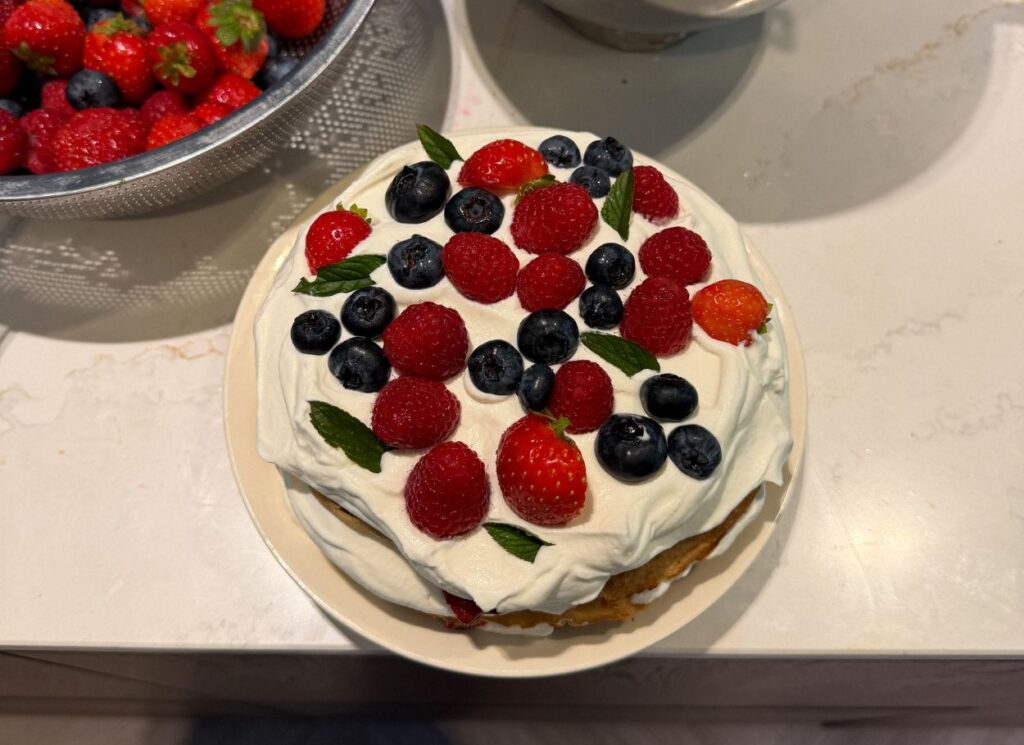 Pancake Cake with Strawberry Chia Jam 🍓