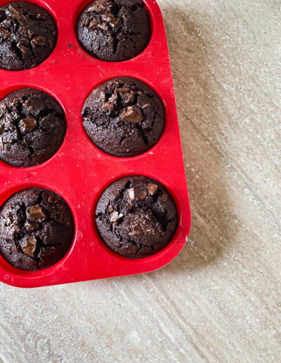 5 MINSATIETYChocolate beetroot muffins