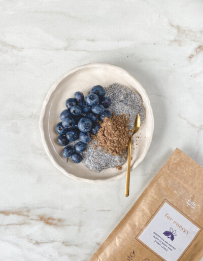 5 MINSATIETYChia pudding with a teaspoon of Energy