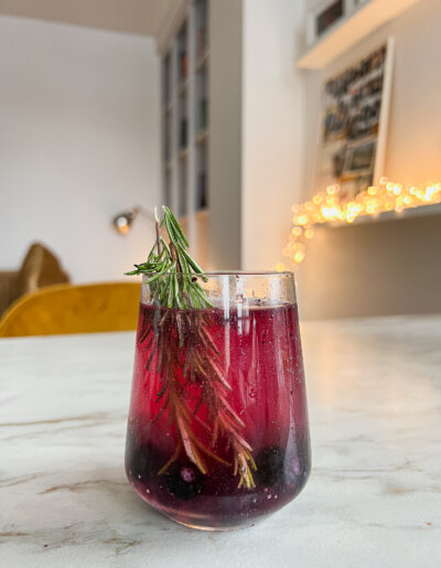 Rosemary and Blueberry Cocktail