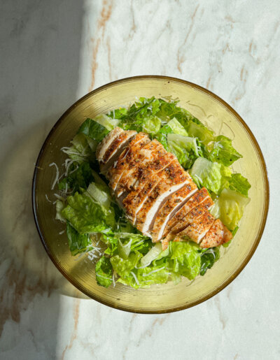 Chicken salad with Parmesan and Lemon dressing